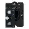 Picture of Complete push button, Easy Harmony XA2, plastic, flush, green, 22mm, spring return, marked I, 1NO