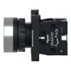 Picture of Complete push button, Easy Harmony XA2, plastic, flush, green, 22mm, spring return, marked I, 1NO