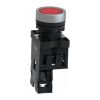 Picture of Complete illuminated push button, Easy Harmony XA2, plastic, flush, red, 22mm, spring return, 220V AC, 1NC