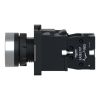 Picture of Complete illuminated push button, Easy Harmony XA2, plastic, flush, blue, 22mm, spring return, 24V AC DC, 1NO