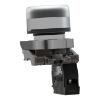 Picture of Push button, Harmony XB4, metal, projecting, black, 22mm, spring return, booted, unmarked, 1NO