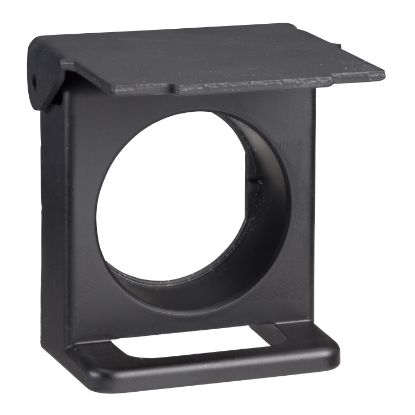 Picture of Padlockable flap, Harmony XB4, for 22mm flush push button, metal, black