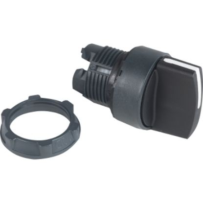Picture of Harmony XB5, Selector switch head, plastic, black, 22mm, 2 positions, stay put