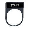 Picture of Legend holder 30x40mm, Harmony XB4, plastic, with legend 8x27mm, marked START