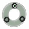 Picture of Illuminated marked legend ring, Harmony XB5, 60mm, plastic, yellow, red fixed integral LED, marked EMERGENCY STOP, 24V AC DC