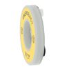Picture of Illuminated marked legend ring, Harmony XB5, 60mm, plastic, yellow, red fixed integral LED, marked EMERGENCY STOP, 24V AC DC