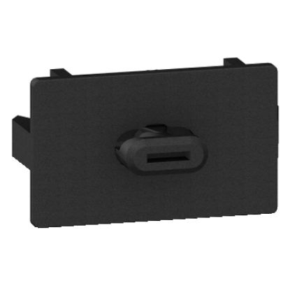 Picture of Plastic foot made of black polyamide. Packaging unit: 20 pieces