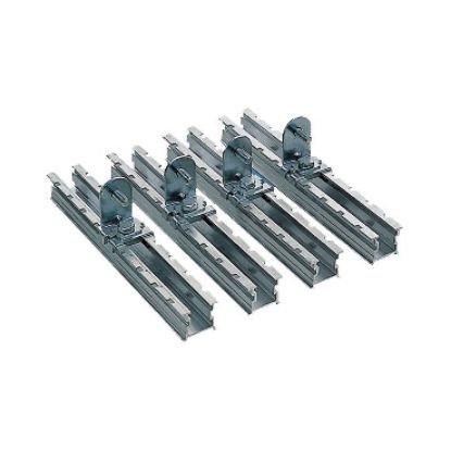 Picture of set of 4 step slides with brackets for adjustment of mount. plate in PLA D420mm