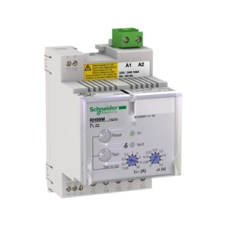 Picture of Residual current monitoring relay, VigiPacT RH99M, 30mA-30A, 110/130VAC 50/60Hz, DIN rail mounting