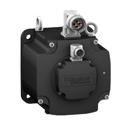 Picture of servo motor BMH, Lexium 32, 65Nm, 3500rpm, keyed shaft, with brake, IP65, IP67, 128 multiturn encoder