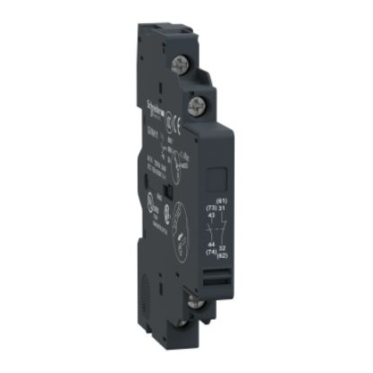Picture of TeSys; TeSys Deca, Auxiliary contact block,TeSys Deca, 1NO+1NC,left side mounting