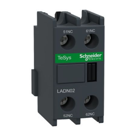 Picture of TeSys; TeSys Deca, Auxiliary contact block, 2NC, front mounting, screw clamp terminals