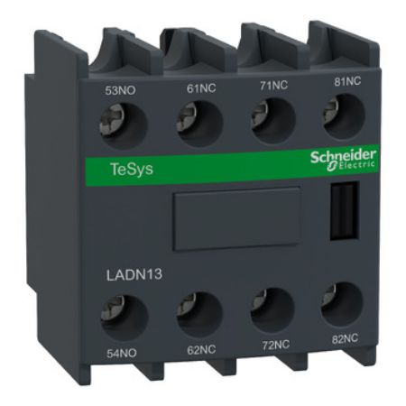 Picture of TeSys; TeSys Deca, Auxiliary contact block, 1NO + 3NC, front mounting, screw clamp terminals