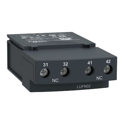 Picture of Auxiliary contacts, TeSys Ultra, 2NC, 250VAC/DC, Power pole status, screw terminal