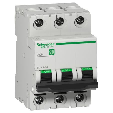 Picture of Miniature circuit breaker (MCB), Multi9 C60H, 3P, 2A, D curve, 15kA (IEC/EN 60947-2)