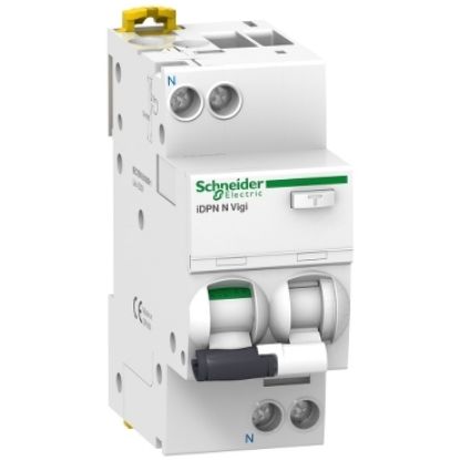 Picture of Residual current breaker with overcur. prot. (RCBO), Acti9 iDPN N Vigi, 1P+N, 40A, C curve, 6000A, A-SI type, 30mA