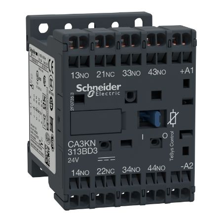 Picture of TeSys, Control relay, TeSys K, 4P(3NO+1NC), 690V, 24V DC coil,spring terminal
