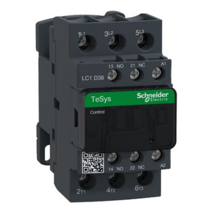 Picture of TeSys; TeSys Deca, Contactor, 3P(3 NO), AC-3/AC-3e, 0 to 440V, 38A, 415VAC 50/60Hz coil