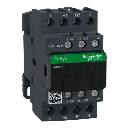 Picture of Contactor, TeSys Deca, 4P(2NO+2NC), AC-1, <=440V, 25A, 42VAC 50/60Hz coil, screw clamp terminal