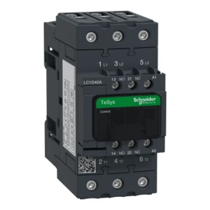 Picture of TeSys; TeSys Deca, Contactor, 3P(3 NO), AC-3/AC-3e, 0 to 440V, 40A, 48VAC 50/60Hz coil
