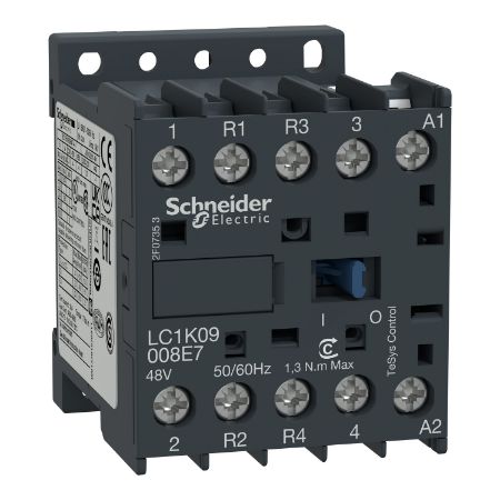 Picture of contactor, TeSys K, 4P(2NO+2NC), AC-1 <=440V 20A, 42V AC coil