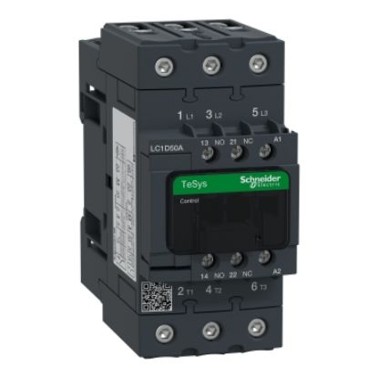 Picture of TeSys; TeSys Deca, Contactor, 3P(3 NO), AC-3/AC-3e, 0 to 440V, 50A, 48VAC 50/60Hz coil