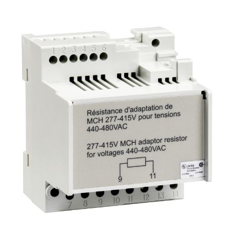 Picture of Resistor adapter for gear motor, fixed MasterPact NT, MCH 277/415VAC to MCH 440/480VAC, spare part