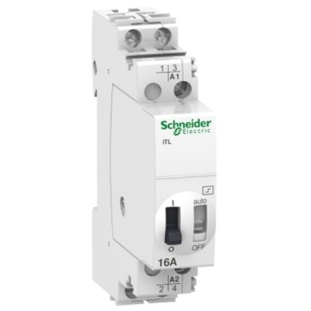 Picture of Acti9, Impulse relay iTL - 2P - 2 NO - 16A - coil 12 VAC 50/60Hz- 6 VDC