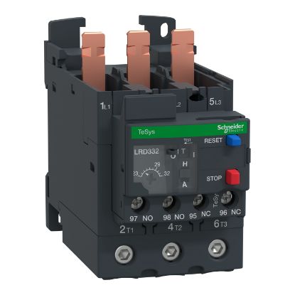 Picture of TeSys; TeSys Deca, Thermal overload relay, 690VAC, 23 to 32A, 1NO+1NC, class 10A, EverLink screw terminals