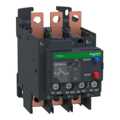 Picture of Thermal overload relay,TeSys Deca,48-65A,1NO+1NC,class 20,EverLink lugs ring