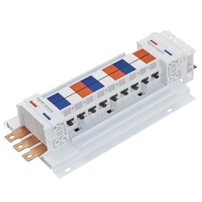 Picture of Acti9, SAU Chassis, Acti9, 250A, 3Ph, 12 poles, 27mm for C120 MCB, dual feed