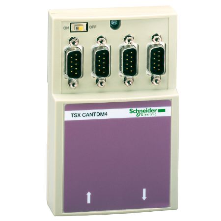 Picture of IP20 CANopen tap junction box - 1 screw terminal block and 4 SUB-D9