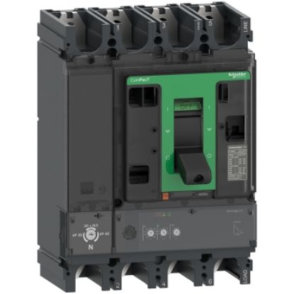 Picture of Circuit breaker, ComPacT NSX400F, 36kA/415VAC, 4 poles, MicroLogic 2.3 trip unit 400A