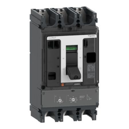 Picture of Circuit breaker, ComPacT NSX630S DC, 100kA/750VDC, 3 poles, TM-DC trip unit 600A