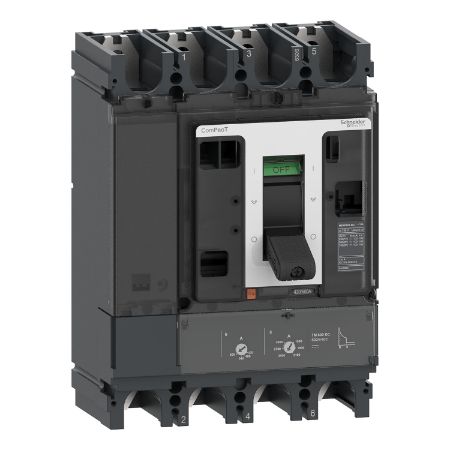 Picture of Circuit breaker, ComPacT NSX630S DC, 100kA/750VDC, 4 poles, TM-DC trip unit 500A