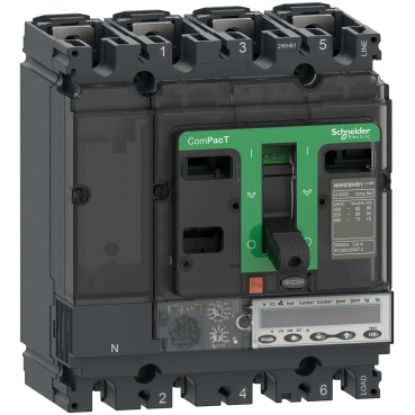 Picture of Circuit breaker, ComPacT NSX100HB2, 100kA/690VAC, 3 poles, MicroLogic 6.2E-M trip unit 50A