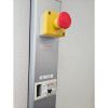 Picture of Control station, Harmony XALK, plastic, yellow lid, 1 red mushroom push button 40mm, turn to release, 1NC with monitoring, unmarked