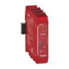 Picture of safety controller, Modicon MCM, 8 inputs 4 outputs, combined with backplane expansion connector, spring