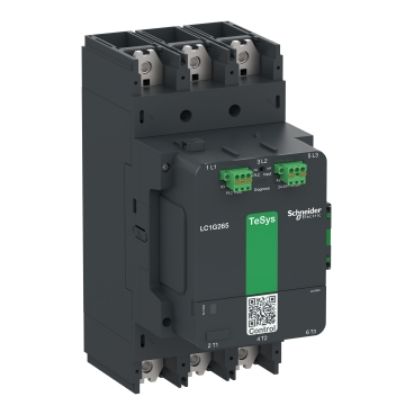 Picture of High power contactor, TeSys Giga, 3 pole (3NO), AC-3 <=440V 330A, advanced version, 24…48V wide band AC/DC coil