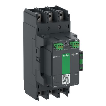 Picture of High power contactor, TeSys Giga, 3 pole (3NO), AC-3 <=440V 115A, advanced version, 24…48V wide band AC/DC coil