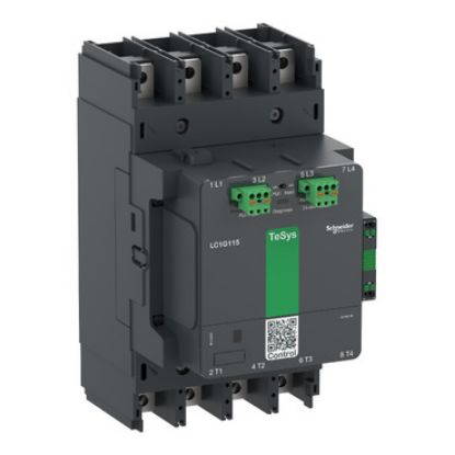 Picture of High power contactor, TeSys Giga, 4 pole (4NO), AC-1 <=440V 305A, advanced version, 24…48V wide band AC/DC coil