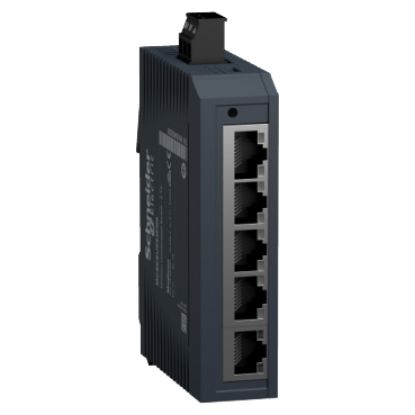 Picture of network switch, Modicon Networking, standard unmanaged, 5 ports for copper