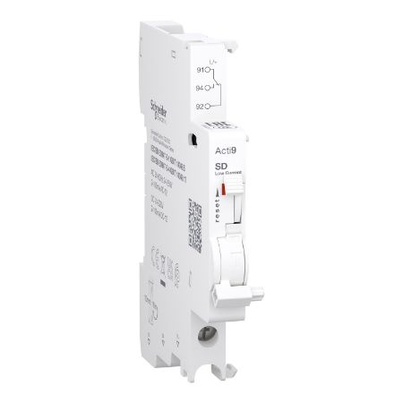 Picture of Auxiliary contact, Acti9 A9N, SD, 1 C/O, 2mA to 100mA, 24VAC to 250VAC, 24VDC to 220VDC, bottom connection