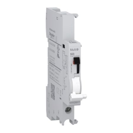Picture of Auxiliary contact, Multi9 M9A, SD, 1 C/O, 2mA to 100mA, 24VAC to 250VAC, 24VDC to 220VDC, bottom connection