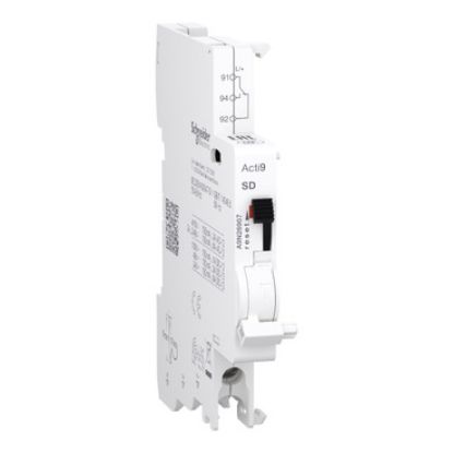 Picture of Auxiliary contact, Acti9 A9N, SD, 1 C/O, 100mA to 6A, 24-415 VAC, 24-130 VDC, bottom connection