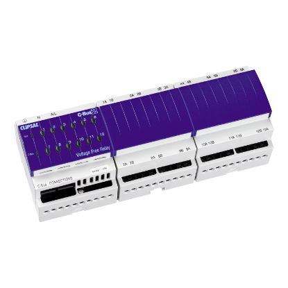 Picture of Clipsal C-Bus, Relay, DIN Rail Mounted, Voltage Free, 240V AC, 12 Channel, 10A, With C-Bus Power Supply