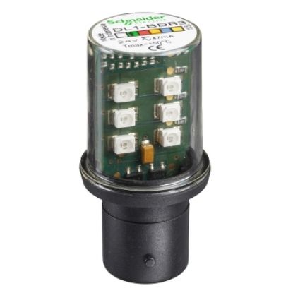 Picture of LED bulb, Harmony XVB, BA 15d, green, steady light, 24V AC/DC