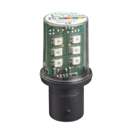 Picture of LED bulb, Harmony XVB, BA 15d, red, steady light, 120V AC