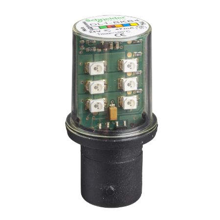 Picture of LED bulb, Harmony XVB, BA15d, red, flashing signaling type, 24V AC
