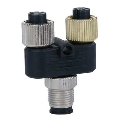 Picture of Y - connector - 2xM12 connectors to 1xM 12 connector - for FTB I/O splitter box